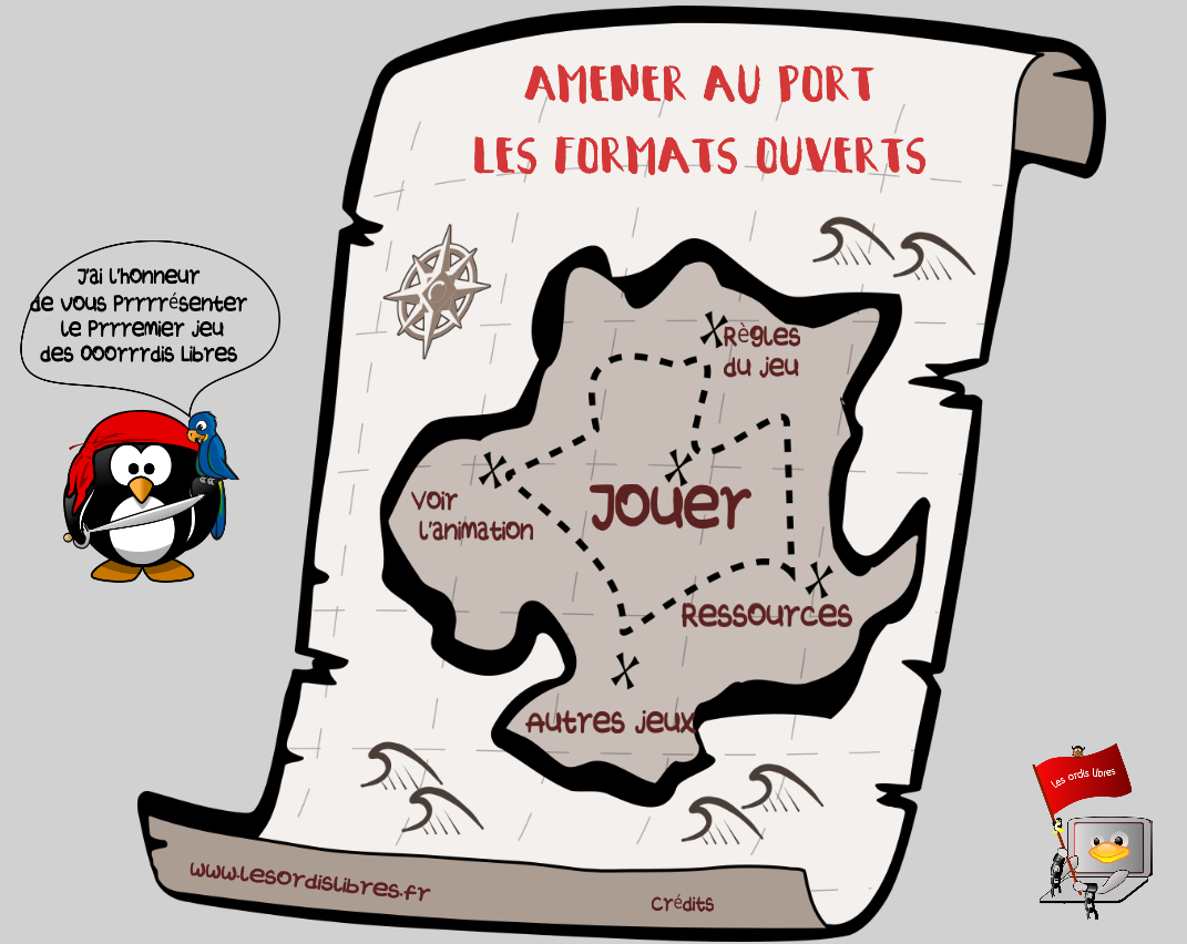 carte aux trésors, page d'acceuil